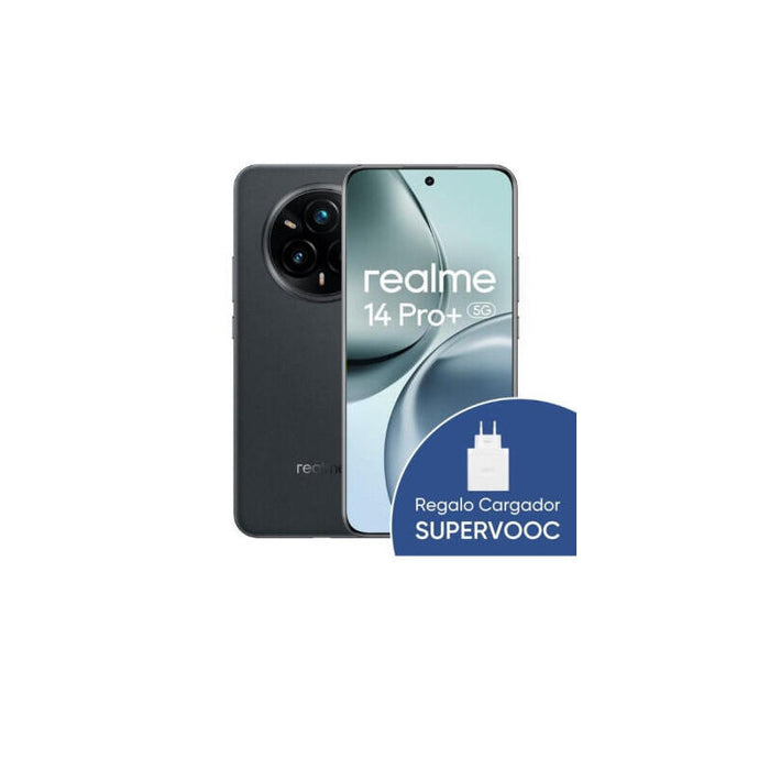 Realme 14 Pro+ 5g 512gb 12gb Suede Grey Int Nfc + Supervooc 120w Power Adapter White