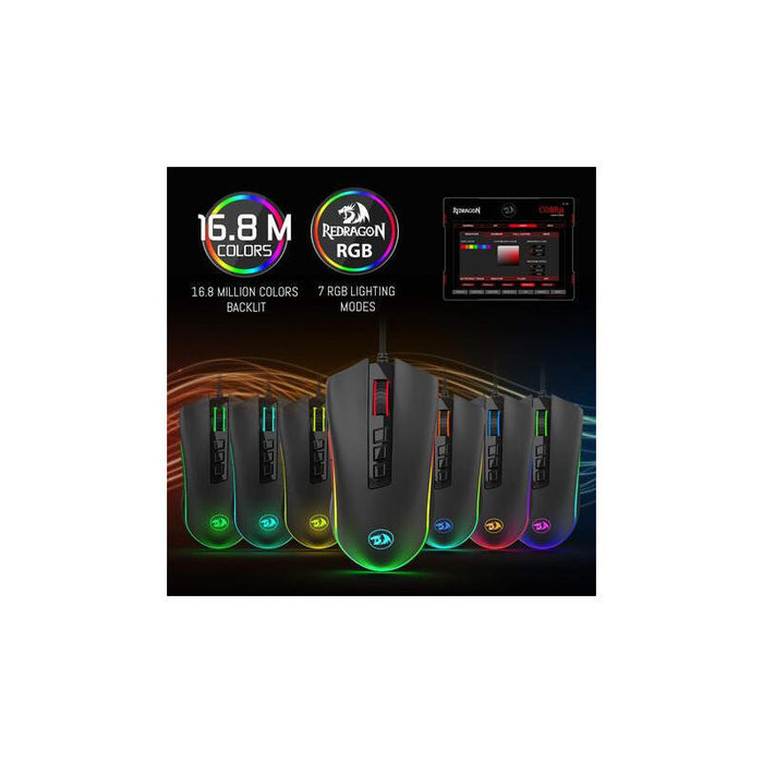 Redragon M711 Cobra Ratón Usb Tipo A Óptico 10000 Dpi Mano Derecha