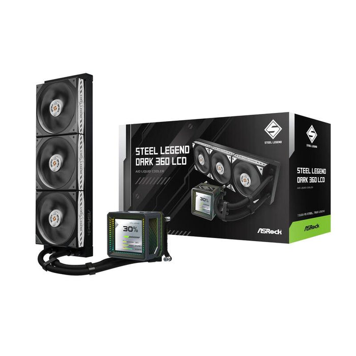 Refrigeracion Liquida  Cpu Asrock Steel Legend Dark 360 Lcd (90-Asla36-Baaga5)