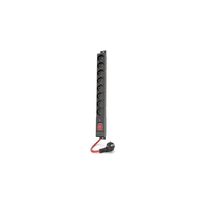 Regleta De Alimentación R8 Power 1.5m 8x 230v Pl Negra 16a