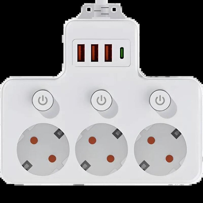Regleta De Enchufes 6 Tomas Con Interruptores Individuales