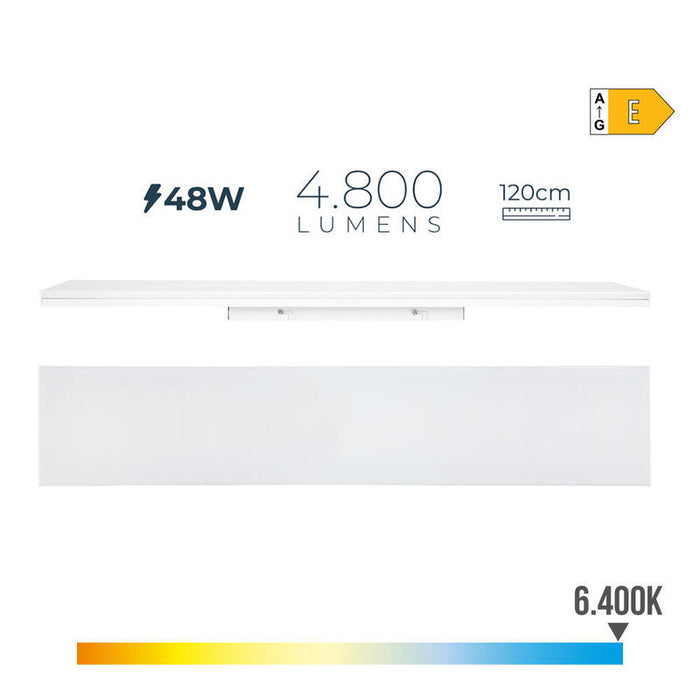 Regleta Led 48w 6400k Luz Fria 4800lm 12x120x4,5cm Edm