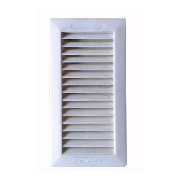 Rejilla Empotrar C/Pestaña 13.3x26cm+Marco Abs Blanco (G)