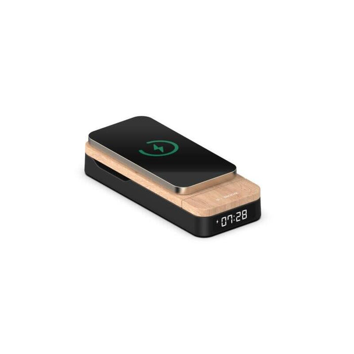 Reloj Despertador  Thomson Plegable 3 En 1 - Cargadores Induccion Compatibles Con Android Y Apple - Cargador Usb-C -