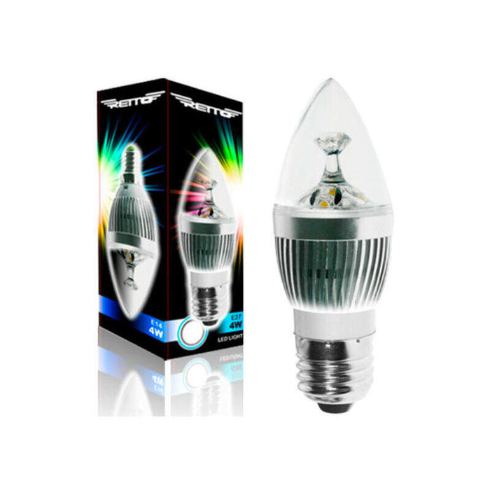 Retto Bombilla Vela Led E27 3w Luz Fria 350lumens/Color6500k/220v