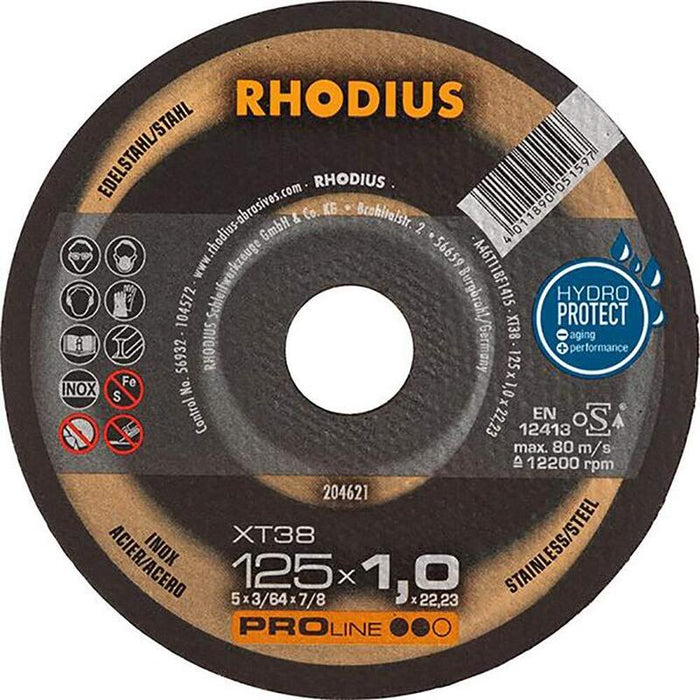 Rhod 204621 Xt Trennscheiben Xt 38 125x1,0x22,23