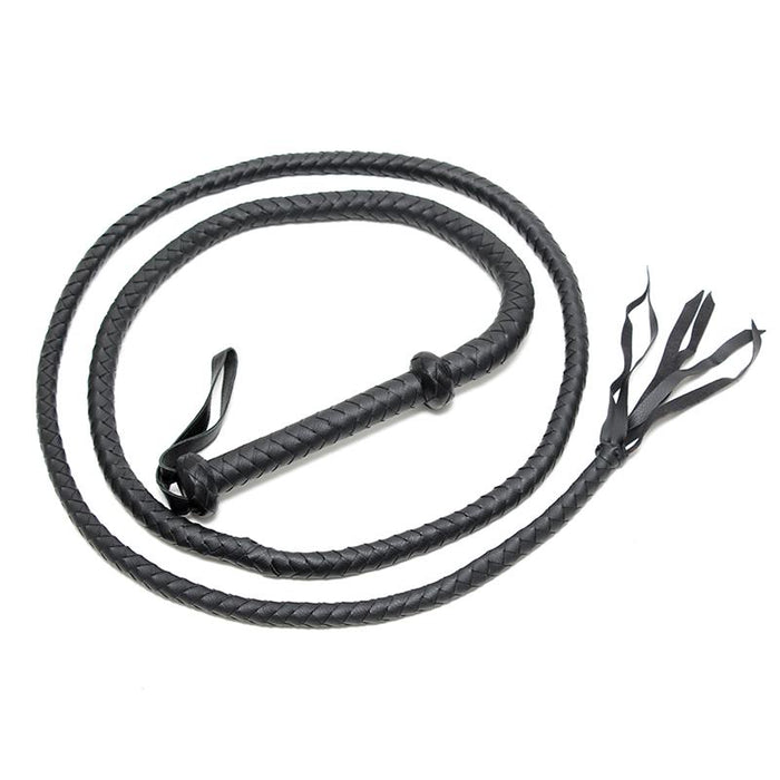Látigo Trenzado Cuero Negro 250 Cm