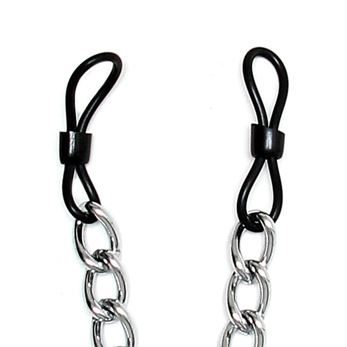 Pinzas Para Pezones De Caucho Rimba Bondage Play  Con Cadena