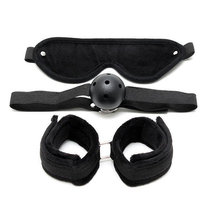 Rimba Bondage Play Set De Bondage 3 Piezas Color Negro