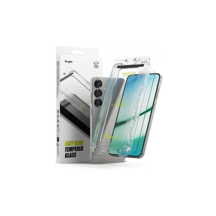 Ringke Galaxy S25 Plus/S24 Plus Screen Protector Premium Easy Slide Tempered Glass 9h With Installation Jig (2pcs) Transparent