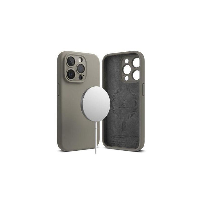 Ringke Iphone 15 Pro Max Case Silicone Magnetic Gray