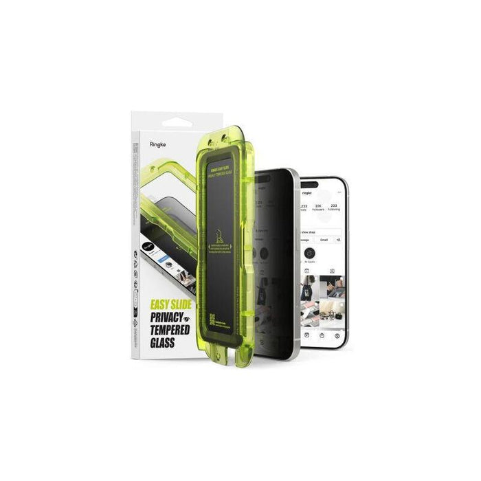 Ringke Iphone 17 Screen Protector Premium Easy Slide Privacy Tempered Glass 9h With Installation Jig (2pcs) Transparent