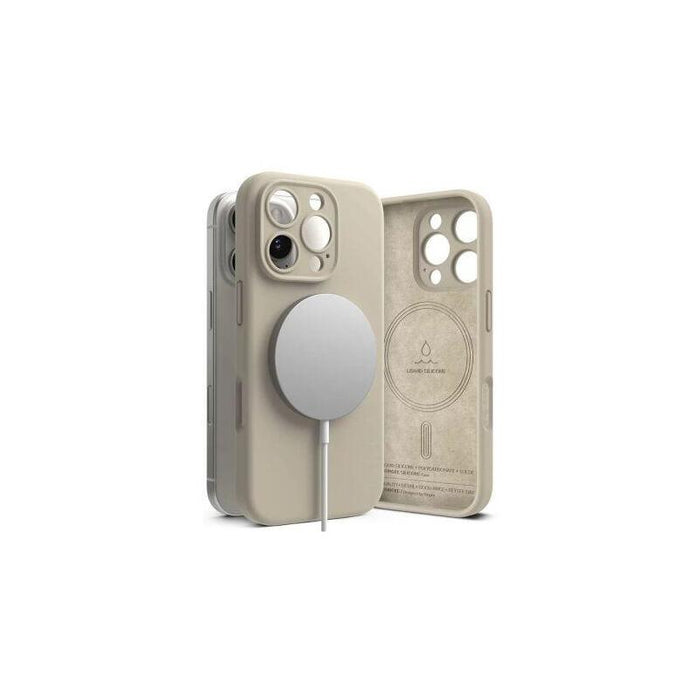 Ringke Silicone Magnetic Iphone 16 Pro Bezowy
