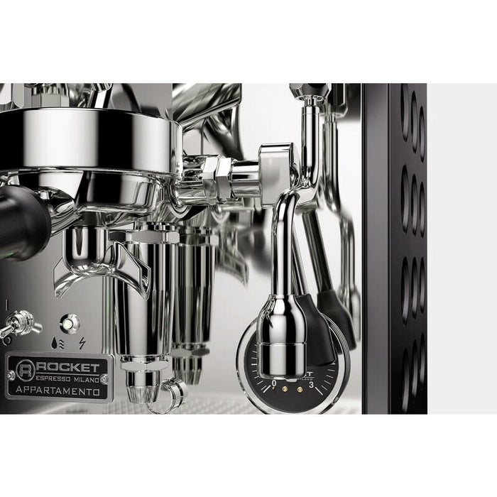 Rocket Appartamento Kompakte Siebträger Espressomaschine Negro Blanco