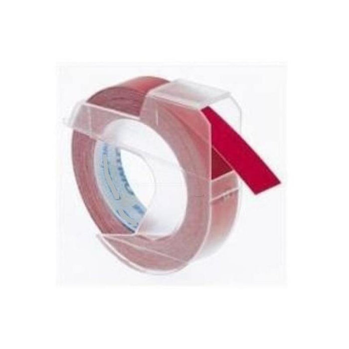 Rojo Compatible Dymo Junior/Omega Nastro A Relievo 3d-9mmx3m