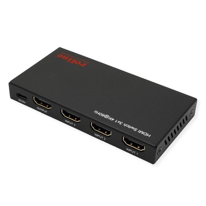 Roline 4k Hdmi Switch, 3-Vías, Con Mando A Distancia