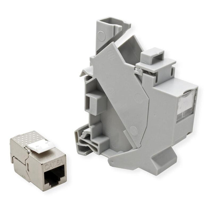 Roline Carriles De Soporte Adaptador Fr Keystone Module, Incluye. Cat.6a Keystone, Apantallado, 45