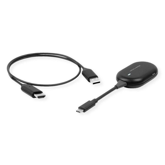 Roline Inalámbricoes P2p-Anzeige-Dongle-Set, Tx+Rx, Wireless Usb-C Zu Hdmi, 1080p, 20 M