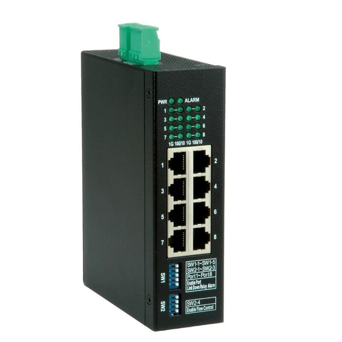Roline Industrial Gigabit Switch, 8x Rj-45