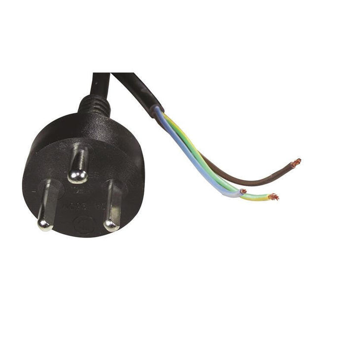 Roline Power Cable Open End. K-It Plug. Black. 10m