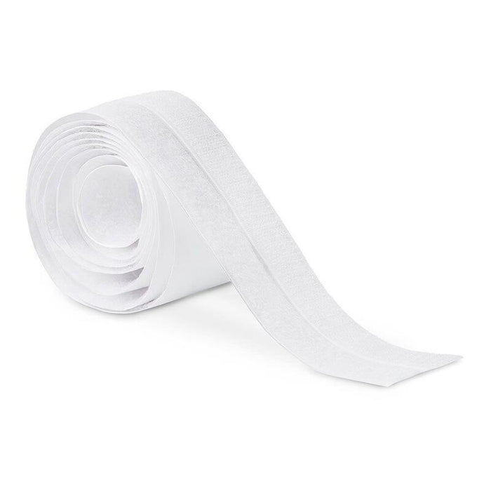 Rollo Adhesivo De Cierre De Gancho Y Bucle, Blanco, 20 Mm X 1,5 M