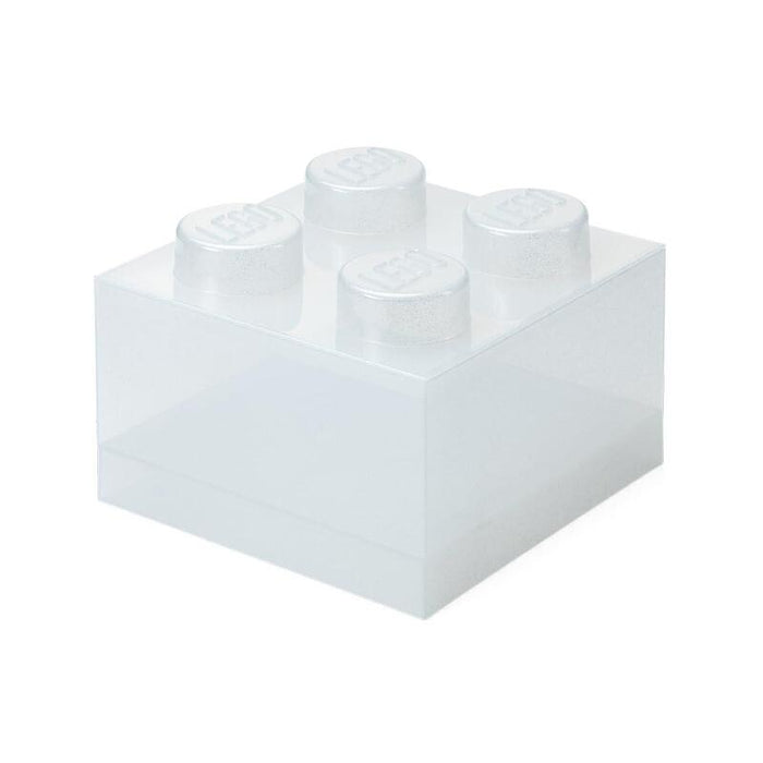 Room Copenhagen Lego Storage Brick 4 Top Lid Glitter, Caja De Almacenamiento Transparente 40090803