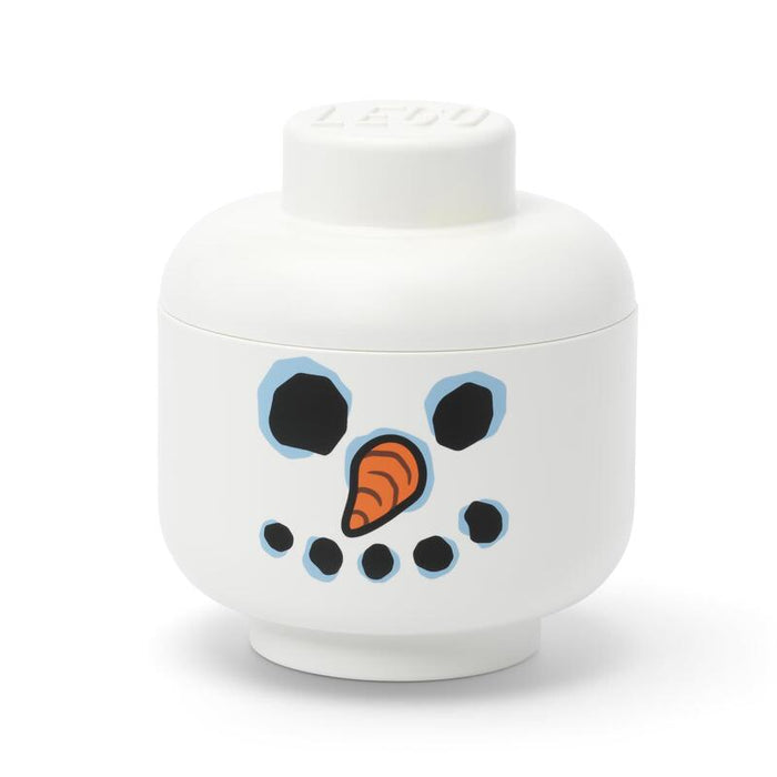 Room Copenhagen Lego Storage Head "Snowman", Klein (Blanco) 40310815