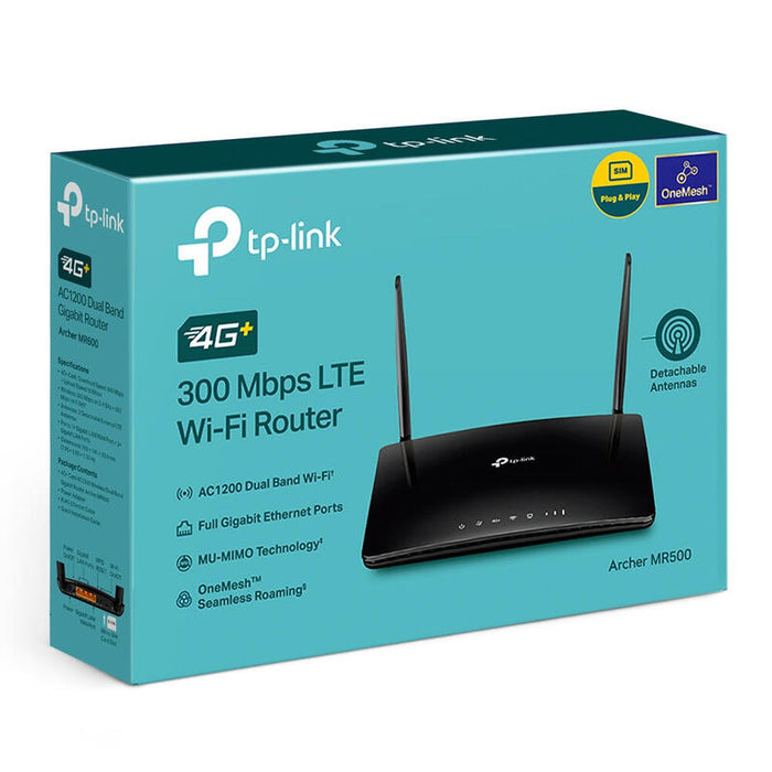 Router Inalámbrico 4g Tp-Link Archer Mr500 1200mbps 2.4ghz 5ghz 2 Antenas Wifi 802.11a N Ac B G N