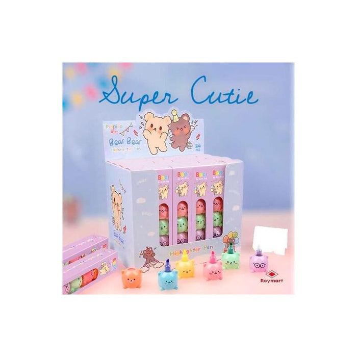 Roymart Marcadores The Bears Kawaii Set De 5 Expositor De 24 C/Surtidos