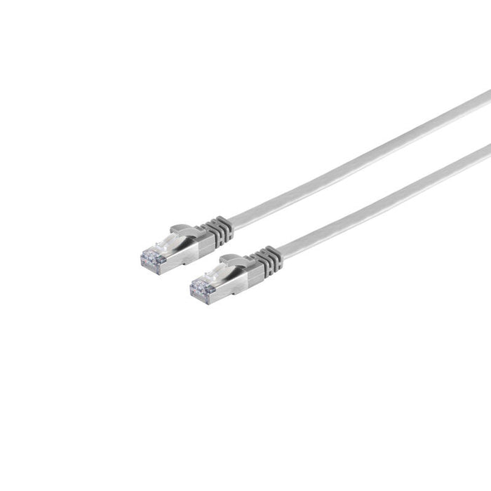 S-Conn Cable De Red Flachkabel, Flat U/Ftp Cat 7 Cable Sin Terminar, Slim, 5,0m, Gris