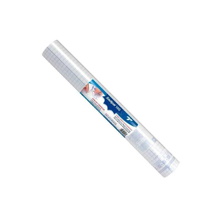Sadipal Forro De Libros Autoadhesivo Reposicionable Pp 100micras 0,50x20m  Transparente