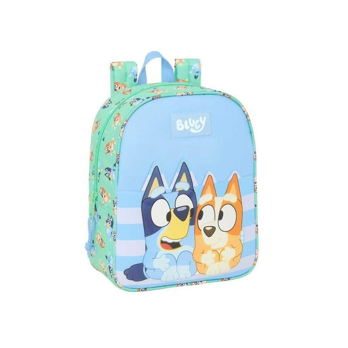 Safta Bluey Sisters Mochila Guarderia - Adaptable A Carro - Cremallera - Tarjeta De Identificacion - Asa De Mano