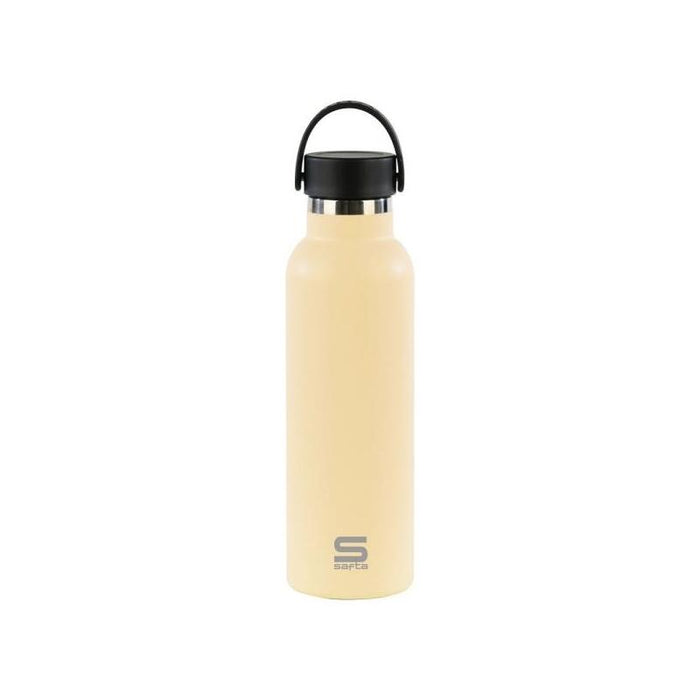 Safta Botella Termo De 600ml - Acero Inoxidable - Asa Superior - Arena