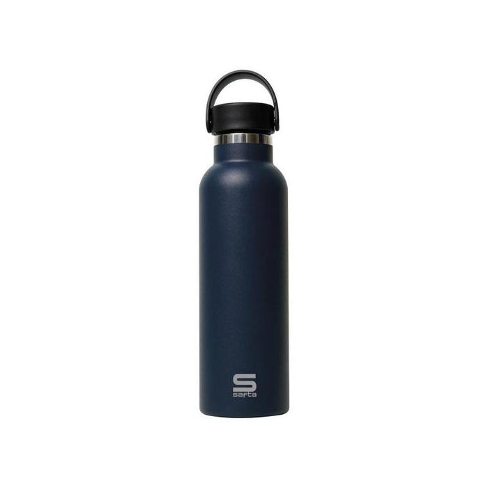 Safta Botella Termo De 600ml - Acero Inoxidable - Asa Superior - Negro