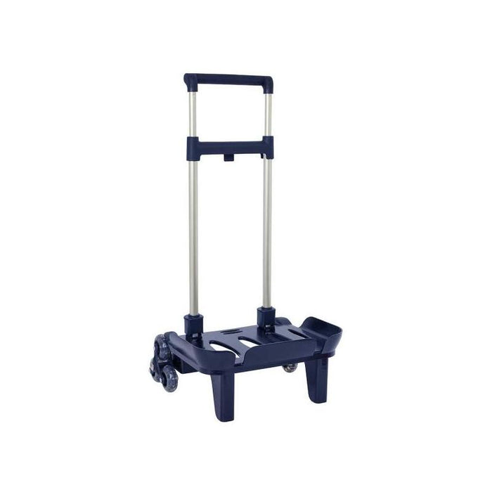 Safta Carro Portamochilas - Ruedas Antivibracion - Cubierta De Goma Transparente - Sujecion Universal - 32x16x44cm -