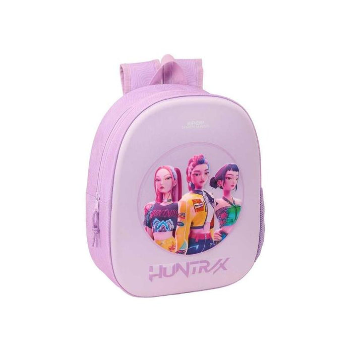 Safta K-Pop Demon Hunters Iconic Mochila 3d - Portabotellas - Hombreras Acolchadas - Asa De Mano Superior - 27x33x10cm