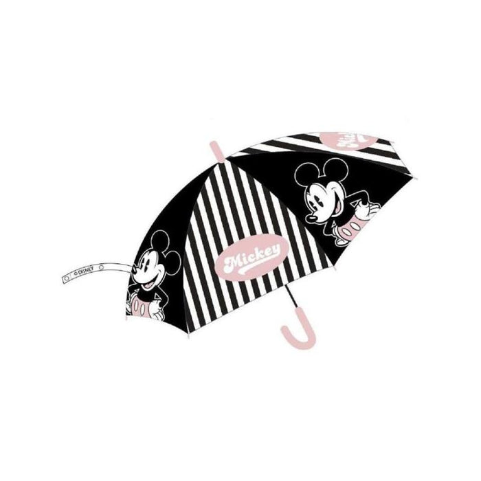 Safta Mickey Mouse Good Day Paraguas Manual De 76cm - 8 Paneles - Asa Y Punta De Pvc - Poe Transparente - Nervios De