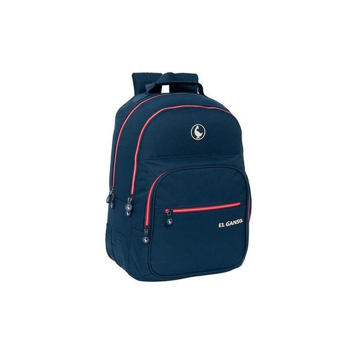 Mochila Safta Doble Adaptable Carro El Ganso "Classic" 20l Azul