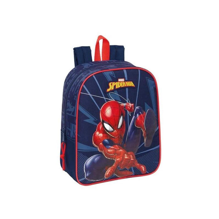 Safta Spider-Man Mochila Guarderia - Adaptable A Carro - Cremallera - Tarjeta De Identificacion - Asa Superior - 6l -