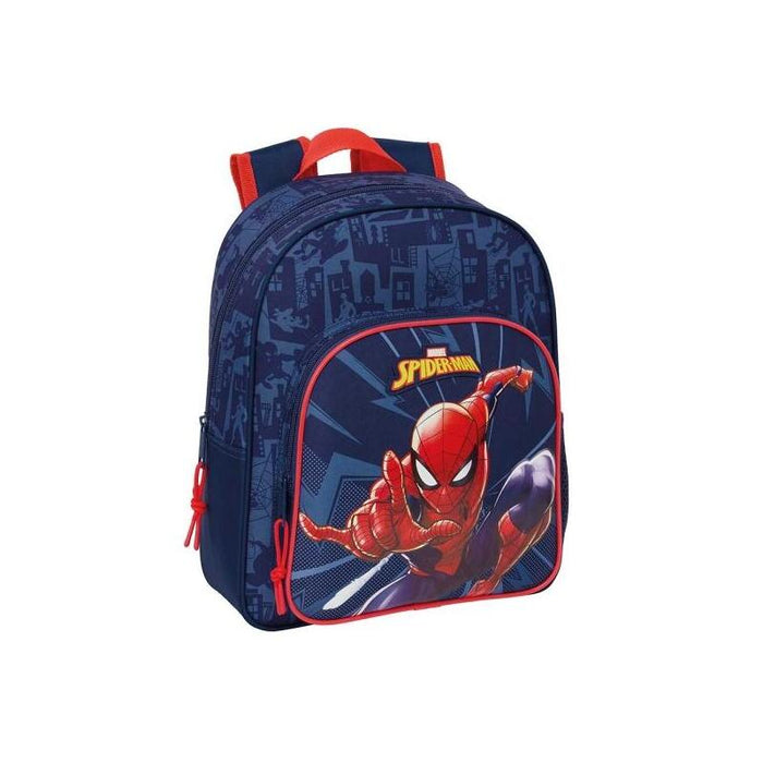 Safta Spider-Man Mochila Infantil - Adaptable A Carro - Portabotellas - Hombreras Acolchadas - Bolsillo Frontal - Asa
