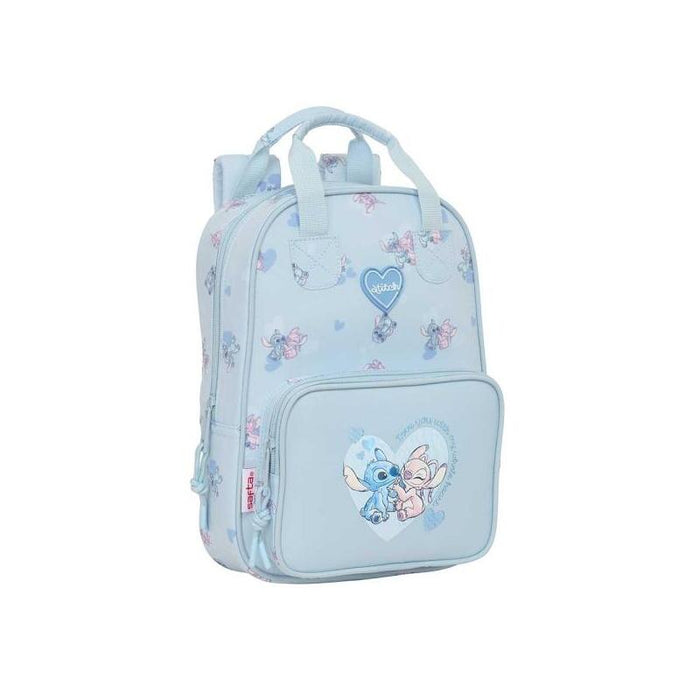 Safta Stitch Mochila Infantil - Bolsillo Frontal - Tarjeta Id - Hombreras Acolchadas - Asa Forrada - 4.5l -