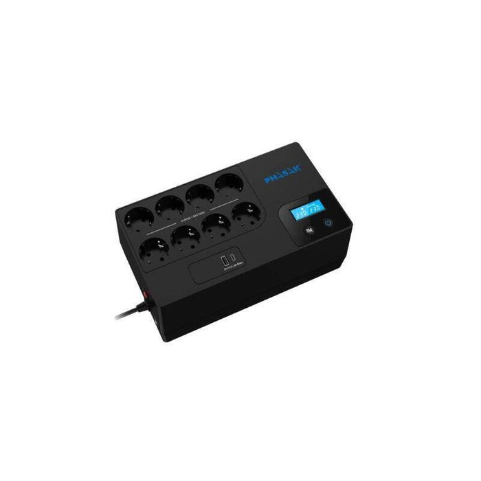 Sai Línea Interactiva Phasak Smart Home Ph 9479 - 600w · 1050va · 6xschuko · Negro