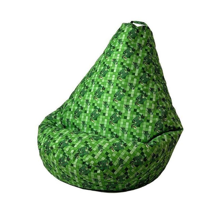 Sako Bolso Puf Pera Estampado Minecraft Xl 130 X 90 Cm