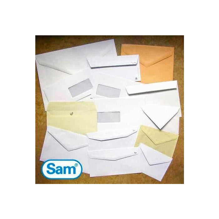 Sam Sobre Din C5 A-160230 Autoadhesivo Con Tira De Silicona 162x229 90 Gramos Blanco 500 Sobres