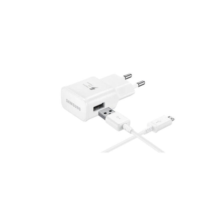 Samsung - Ep-Ta50ewe - Fast Charger + Usb Cable To Usb Type C Cable - Blanco Bulk