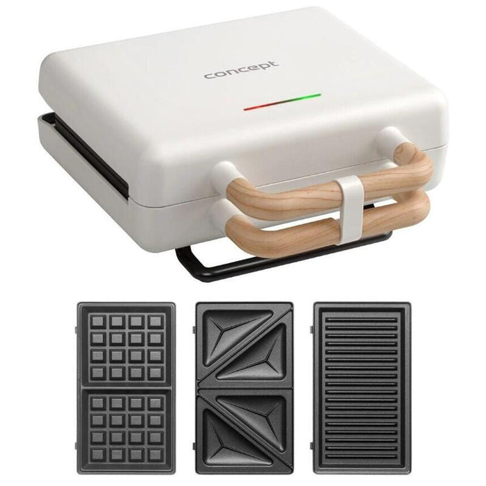 Sandwichera 3w1 800w Blanco Concept Sv3090