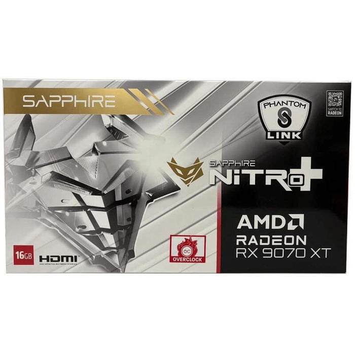 Sapphire Radeon Rx 9070 Xt Nitro+ Phantom Link Polar Oc (Blanco, Rdna4, Gddr6, 2x Displayport, 2x Hdmi 2.1) 11348-09-20g