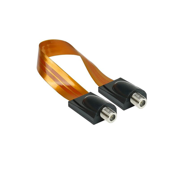 Sat Pasacables Para Ventana High-Quality, Gesamtlänge Incluye. Conector Macho 26,5cm, Flexible Longitud 17,5cm, Transparente,