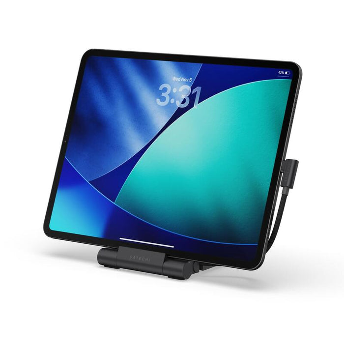 Satechi Onthego Foldable Stand Usb-C Hub Para Ipad, Negro