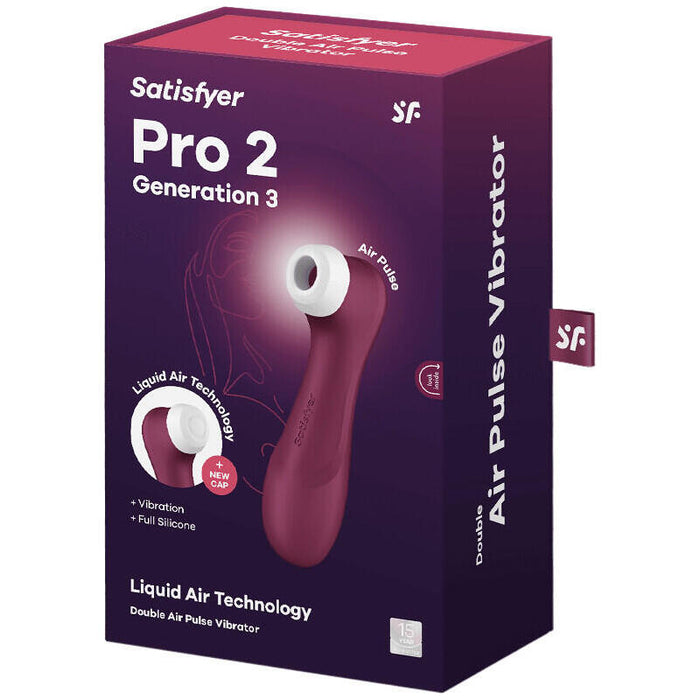 Satisfyer Pro 2 Generación 3 Liquid Air Technology - Granate